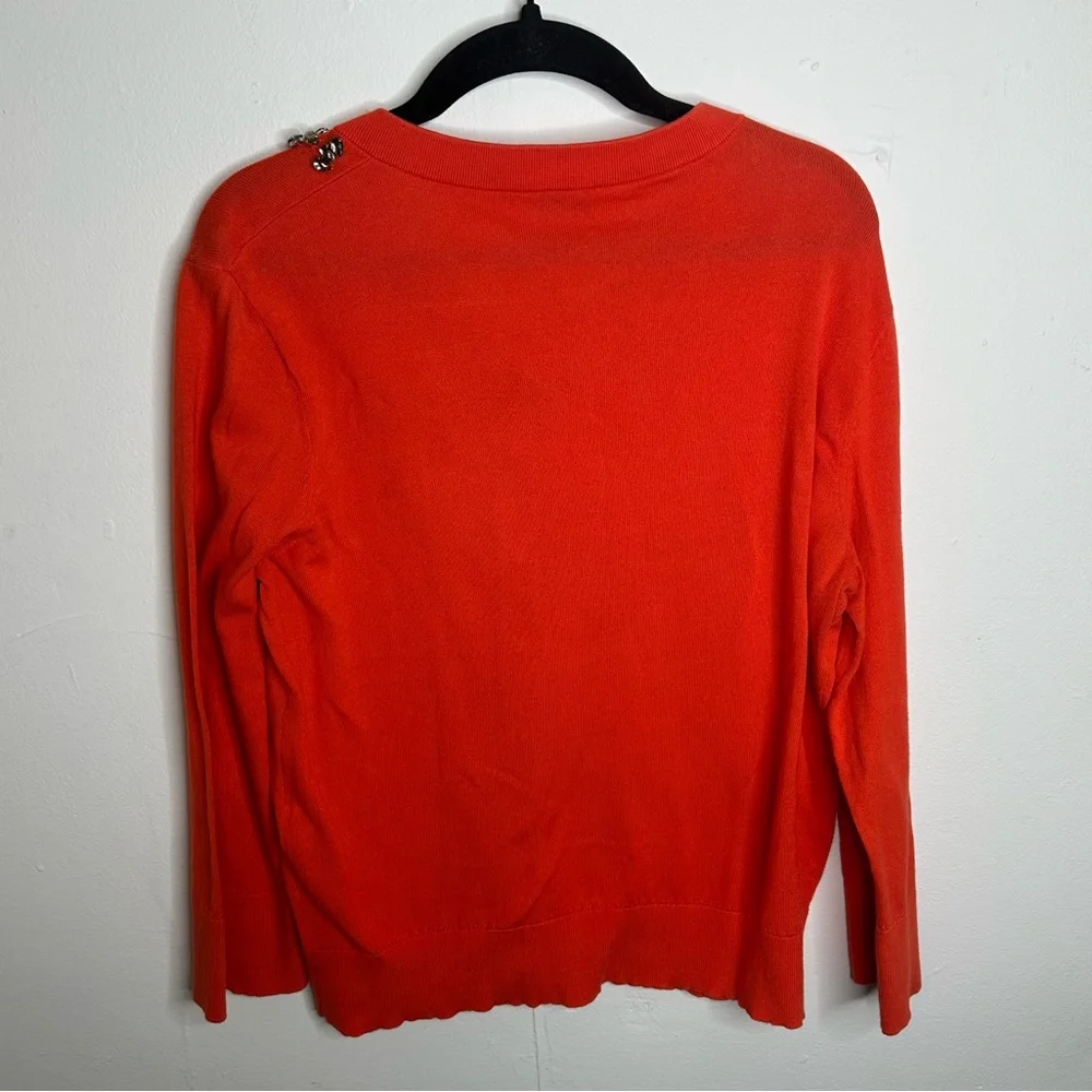 Kate Spade Jeweled Neckline Cardigan Size Large - Picture 5 of 5